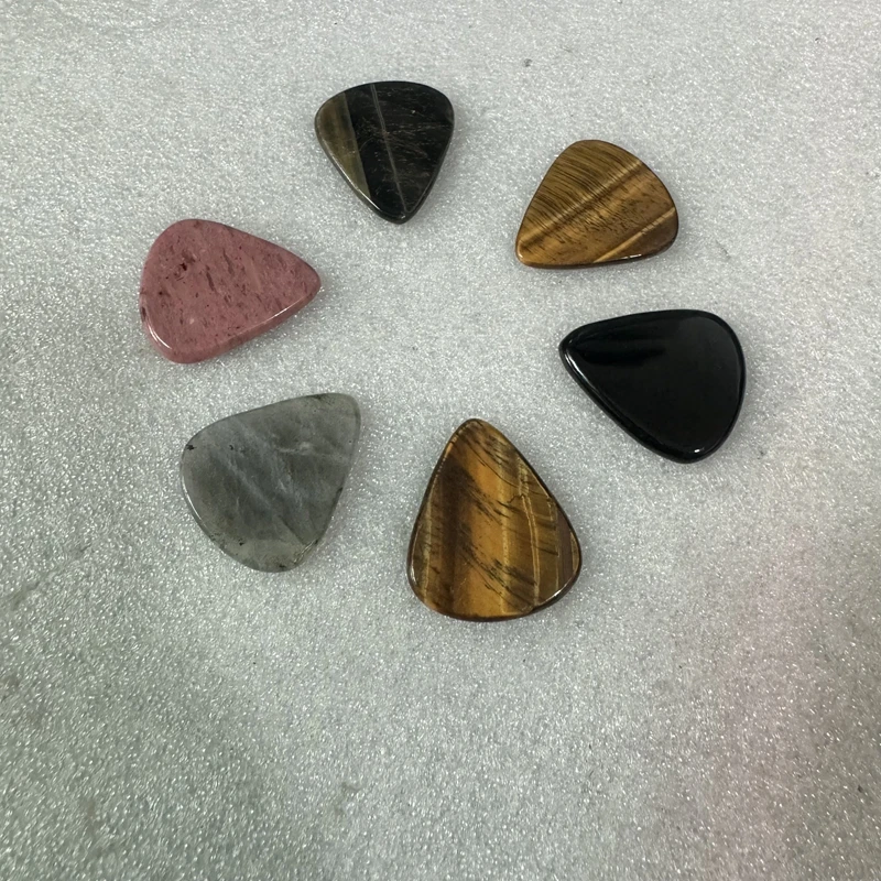

PANGEM-оптовая продажа, 1 шт., тигровый глаз, лабрадорит, агат, бусины, гитарный камень, ранцы для пальцев, 26x31x4 мм