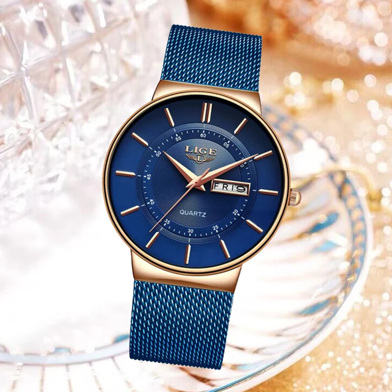 ساعة يد نسائية كوارتز من الفولاذ المقاوم للصدأ من...