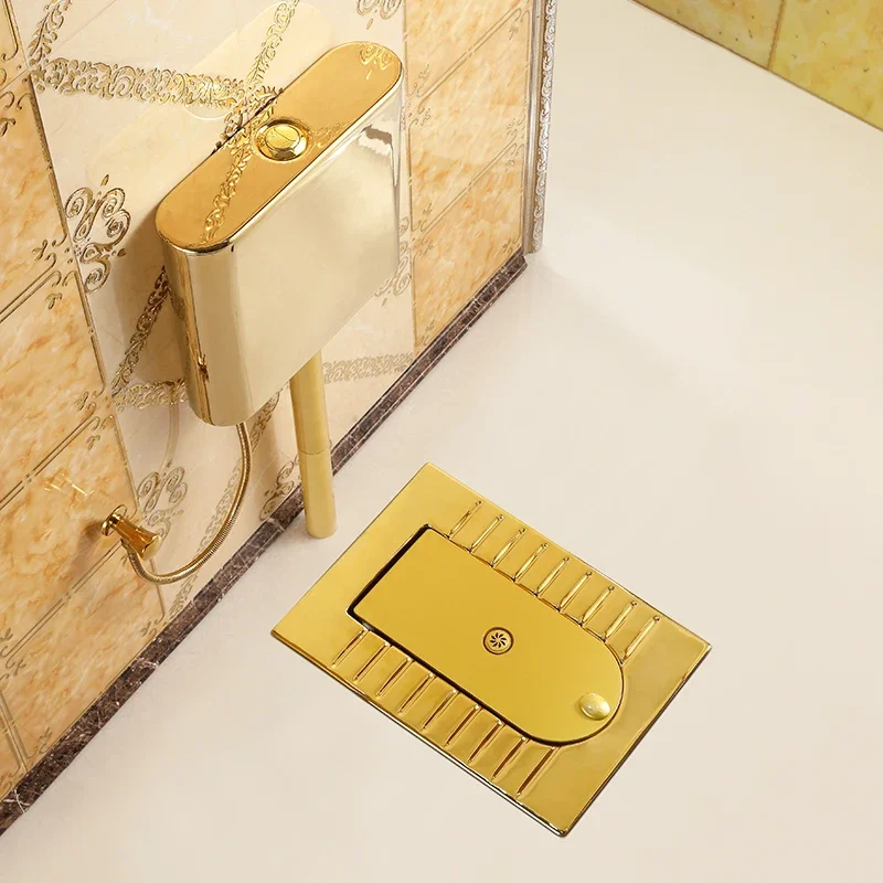 #Golden Toilet Water Tank Set with Cover Plate Flip Potty Chair Type Stool Basin Household Urinal Deodorant SquattingToiletUrina 3