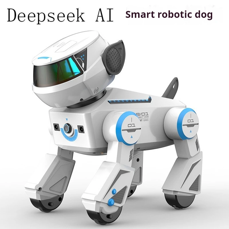 Cane Robot Intelligente AI con Controllo Gestuale e Tattile, Altoparlante Bluetooth, Funzione Canto, Illuminazione Programmabile, Giocattolo Interattivo per Bambini dai 6 Anni in su - immagine 4