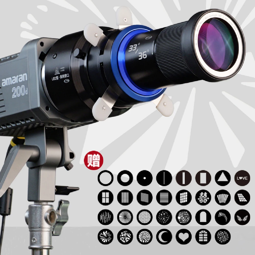 Коническая фокусировочная проекция Bowens, Фокусирующая проекция для художественных спецэффектов в форме луча, набор аксессуаров для фотостудии