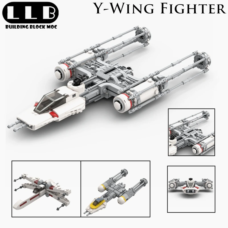 

LLB MOC 75249 Building Blocks Compatible Space Wars X Y-Wing Spaceship Fighter Assembly Bricks Collection Kis Birthday Toys Gift