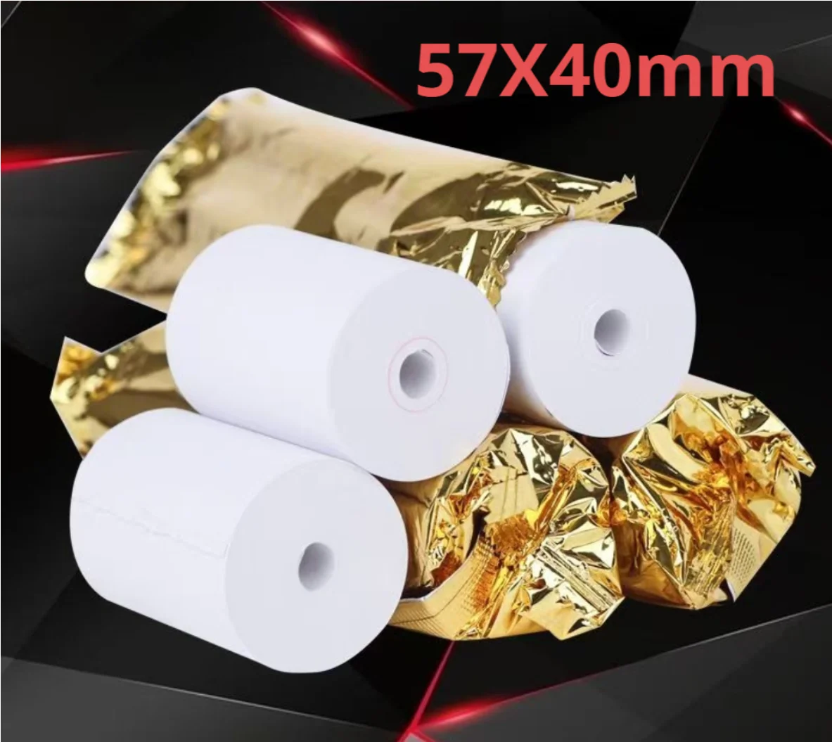 57x40mm 호텔 레스토랑 결제용 감열지, 슈퍼마켓 테이크아웃 인쇄용지