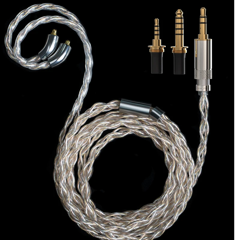 FiiO「LC-RE Pro（MMCX）」 FiiO LC-RE Pro Gold-silver-copper Braided Headphone upgrade