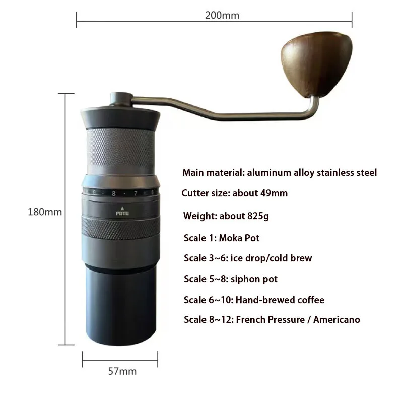 New PUTO Manual Coffee Grinder SUS420Stainless Steel Adjustable Burr Hand Grinders Mill For Kitchen Espresso Coffee Milling Tool 7 S89aaab92655e4011b0c6e9f451ca3fact New PUTO Manual Coffee Grinder SUS420Stainless Steel Adjustable Burr Hand Grinders Mill For Kitchen Espresso Coffee Milling Tool