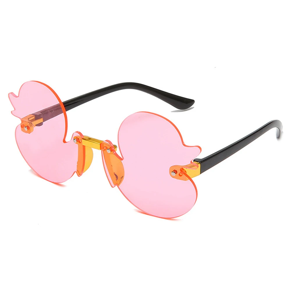 Fashion Children'S Sunglass Rimless Cartoon Duck Shape Sunshade Anti-Ultraviolet Glasses Party Decorative Glasses Child Kids kids sunglasses children sunglasses