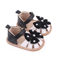 Baby Summer Sandal for Toddler Girls Outdoor Prewalking Shoes Cute Bowknot Design with Pearls 2
