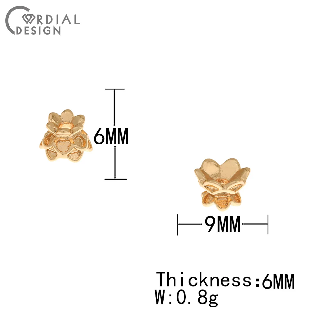 Cordial Design 100Pcs 6*9MM Jewelry Accessories/Hand Made/Charms/Connectors/Copper/Jewelry Findings & Components/DIY Making 5 EAAC-193188-3