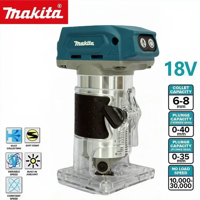Makita DRT50 tondeuse sans fil Machine de découpage Rechargeable outil de rainurage sans brosse fraisage Machine de gravure sur bois 1