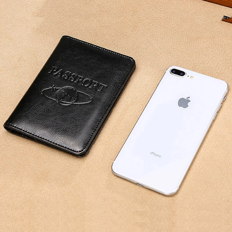 Premium Genuine Leather RFID-Blocking Travel Wallet & Document Organizer