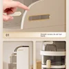 Bathroom Storage Cabinet InstallationFree Toilet Drawer Ultra Narrow Kitchen Organizer Closestool Crevice Rack Shelves 5