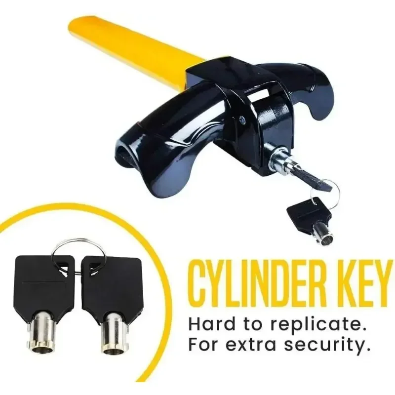 Steering Wheel Lock T-Shaped with 2 Keys Anti-Theft