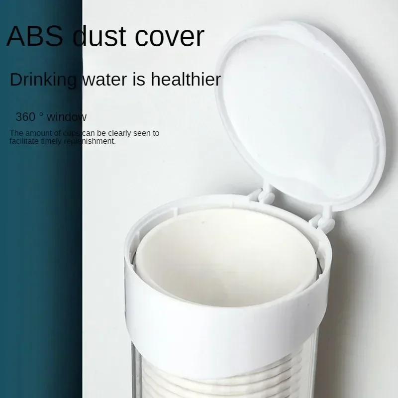 Disposable Paper Cup Dispenser Wall-mounted Plastic Water Dispenser Cup Holder Container Paper Frame Home Organizer cup storage holder,paper cup dispenser
