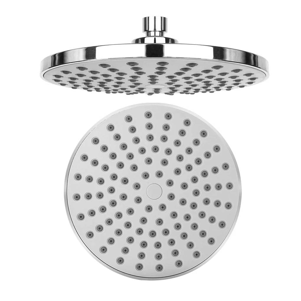 

Shower Head High Pressure Rain Showerhead Bathroom Spray Nozzle Plating Round Water Saving Bath Head