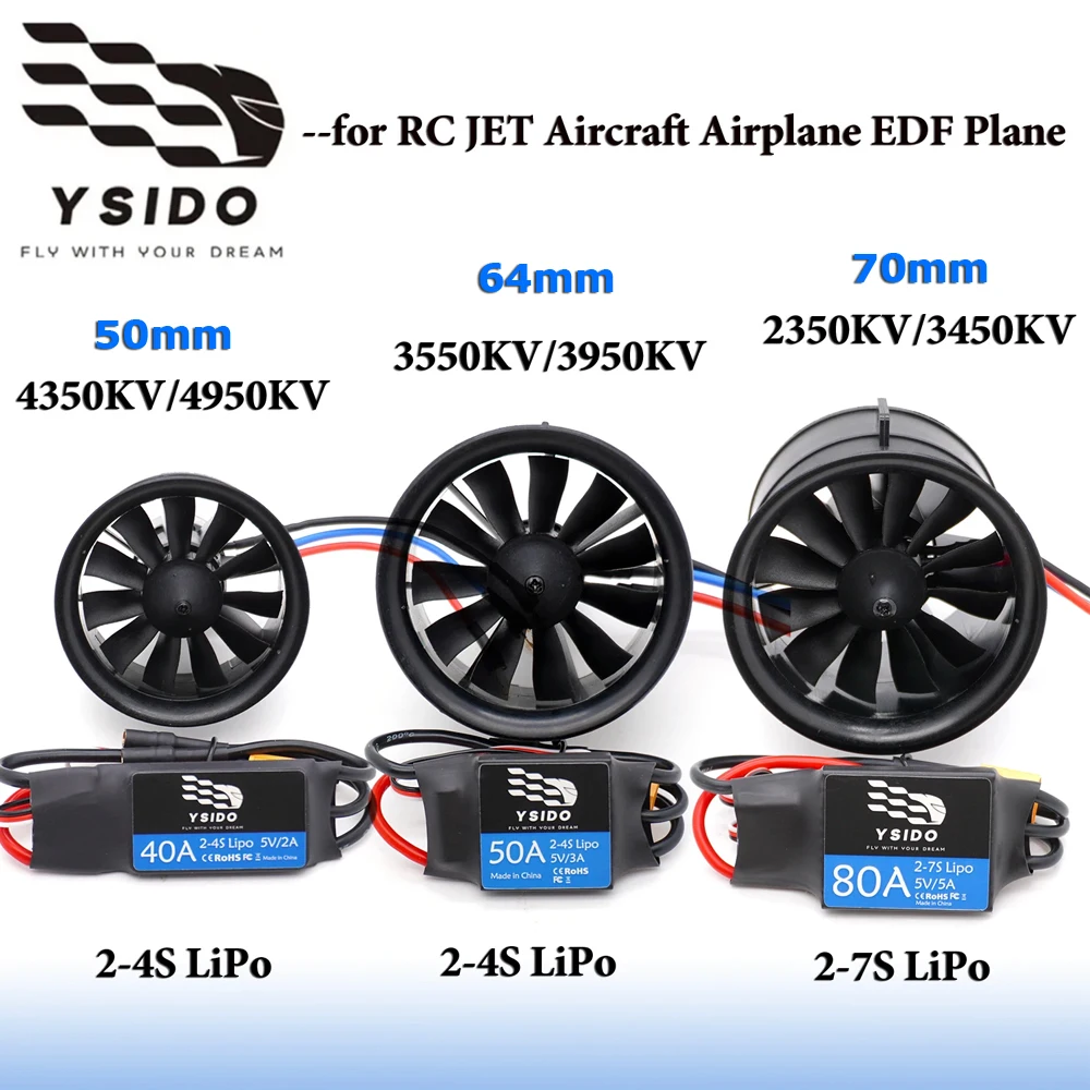 Moteur Brushless RC 50-70mm 2350-4950KV pour Drone FPV Quadcopter