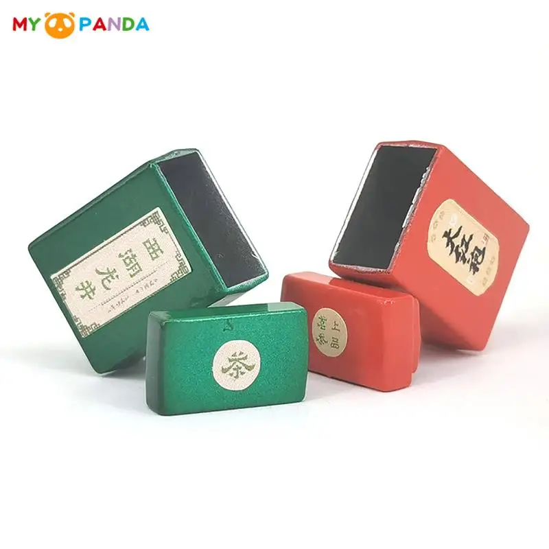 

2pcs 1/12 Dollhouse Simulation Metal Tea Box Dollhouse Miniature Metal Storage Box Dolls House Kitchen Scene Decor Accessories