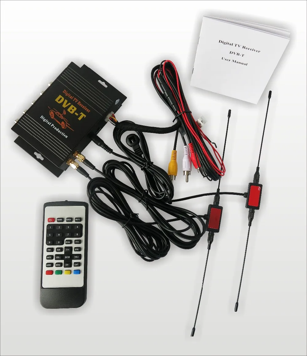 IN CAR DVB-T MPEG-4 DIGITAL TU TUNER Receiver WIHT 2 TUNER For CAR DVD player Receiver TV