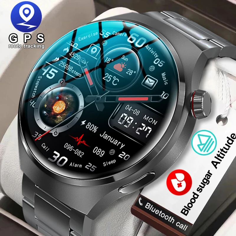 

Смарт-часы мужские GT4 Pro AMOLED, сенсорный экран 360*360 HD
