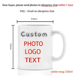 Personalized Photo Mug with Custom Name and Image - Perfect Gift - 301 - 400ml (White)