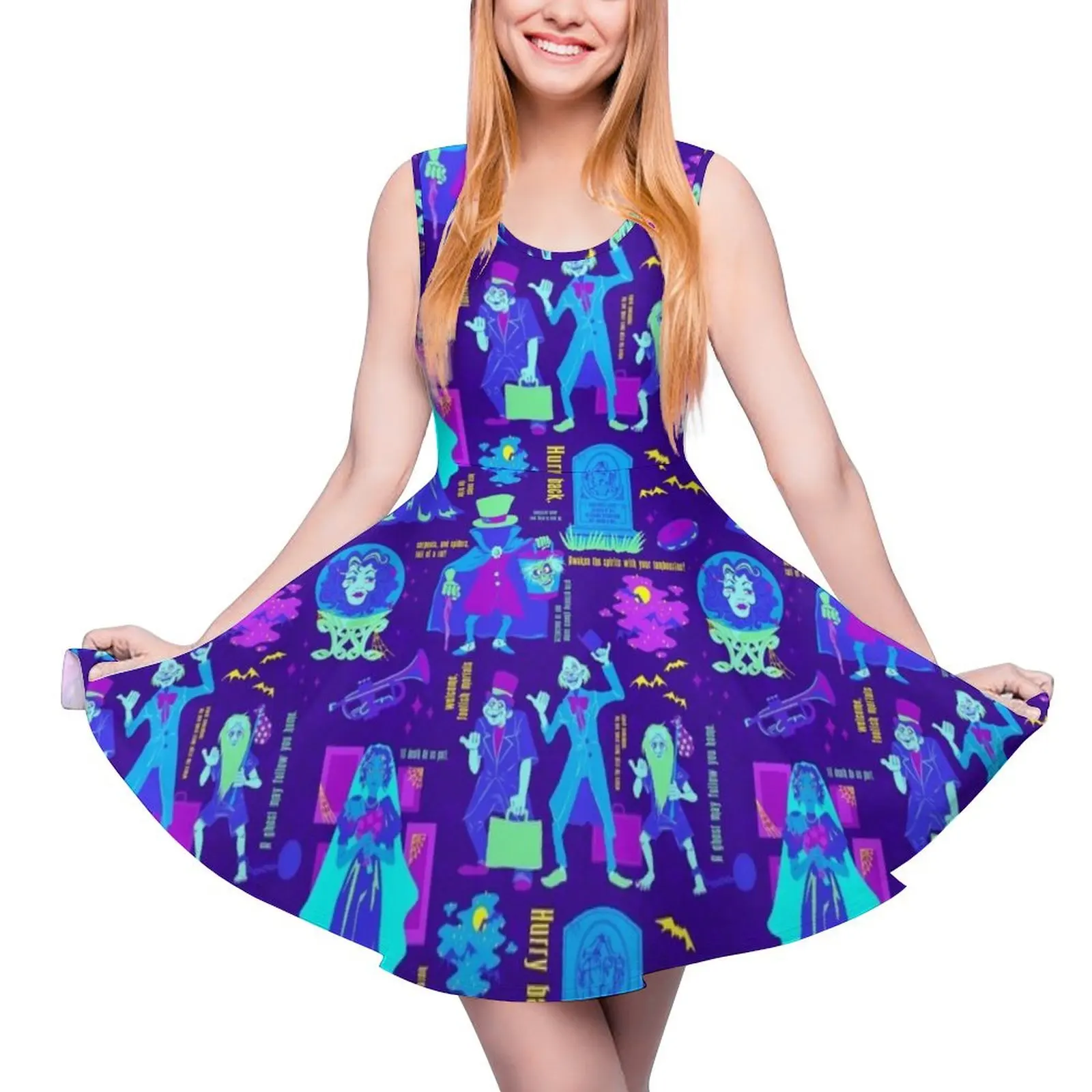 Happy Haunts. Sleeveless Dress evening dresses ladies Woman clothes