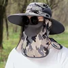 Big Face Significantly Thin Big Head Around The Hat fisherman's Cap Plus Size Large Size Wide Brim Male Sun Hats Cover Facek 3