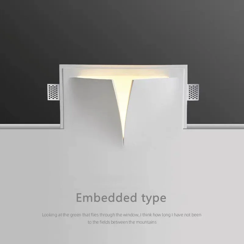 Description Picture 3 of itemNew Fashion Embedded Gypsum Wall Lamp Creative Living Room Hotel Hallway Aisle LED Wall Lights Indoor Art Decor Sconce Lighting