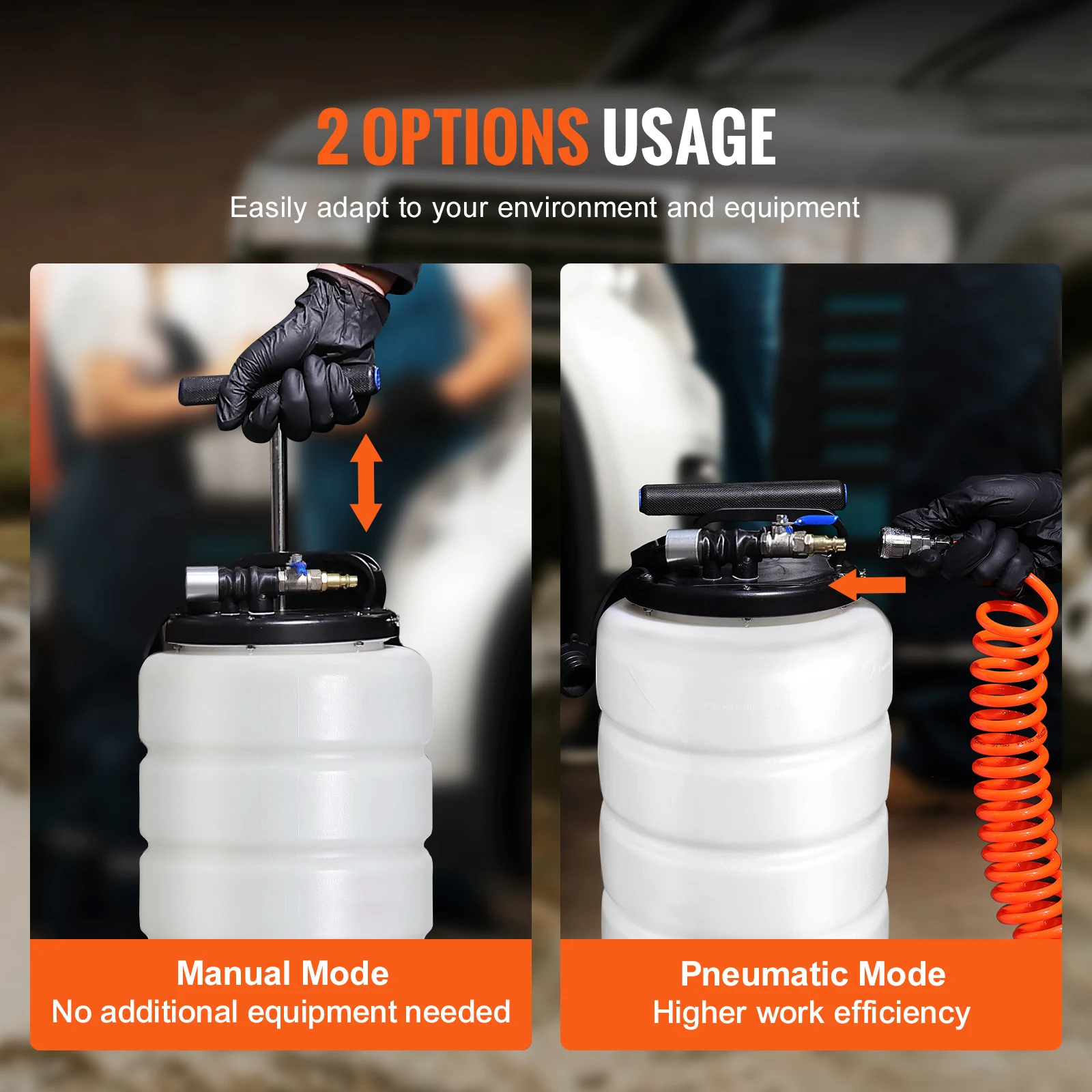 Pneumatic Fluid Extractor for Automotive Oil Change