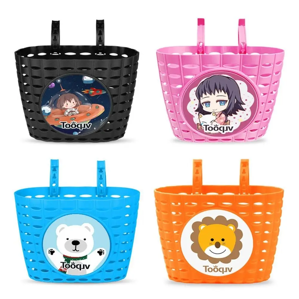 Children Kids Plastic Bicycle Storage Scooter Handlebar Student Front Basket Bike Front Carrier Bag Rear Cycling Accessories
