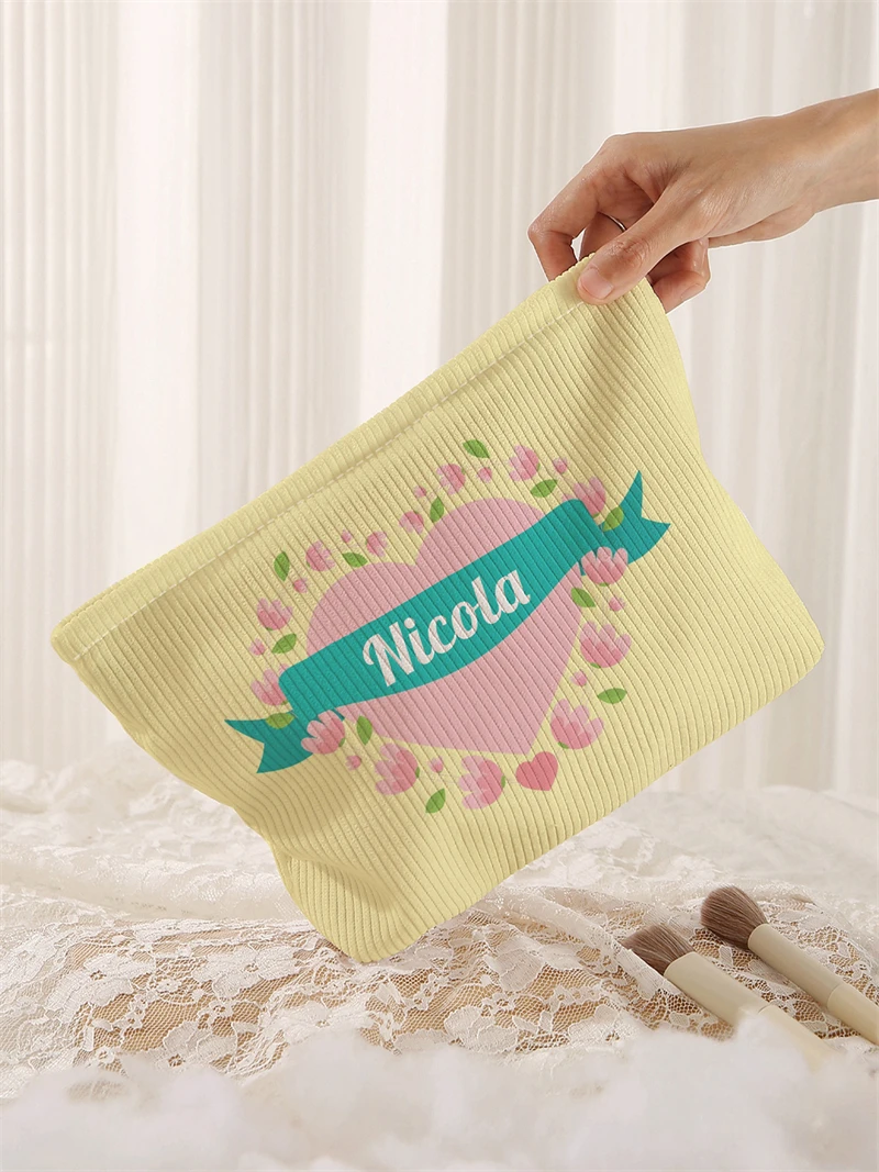 New women's makeup bag, customized photo makeup bag, zipper makeup bag, can be customized according to your unique design