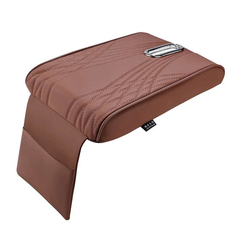 Multifunctional Car Armrest Storage Box Height Pad Universal Leather Memory Foam Auto Center Armrest Protective Cushion Support