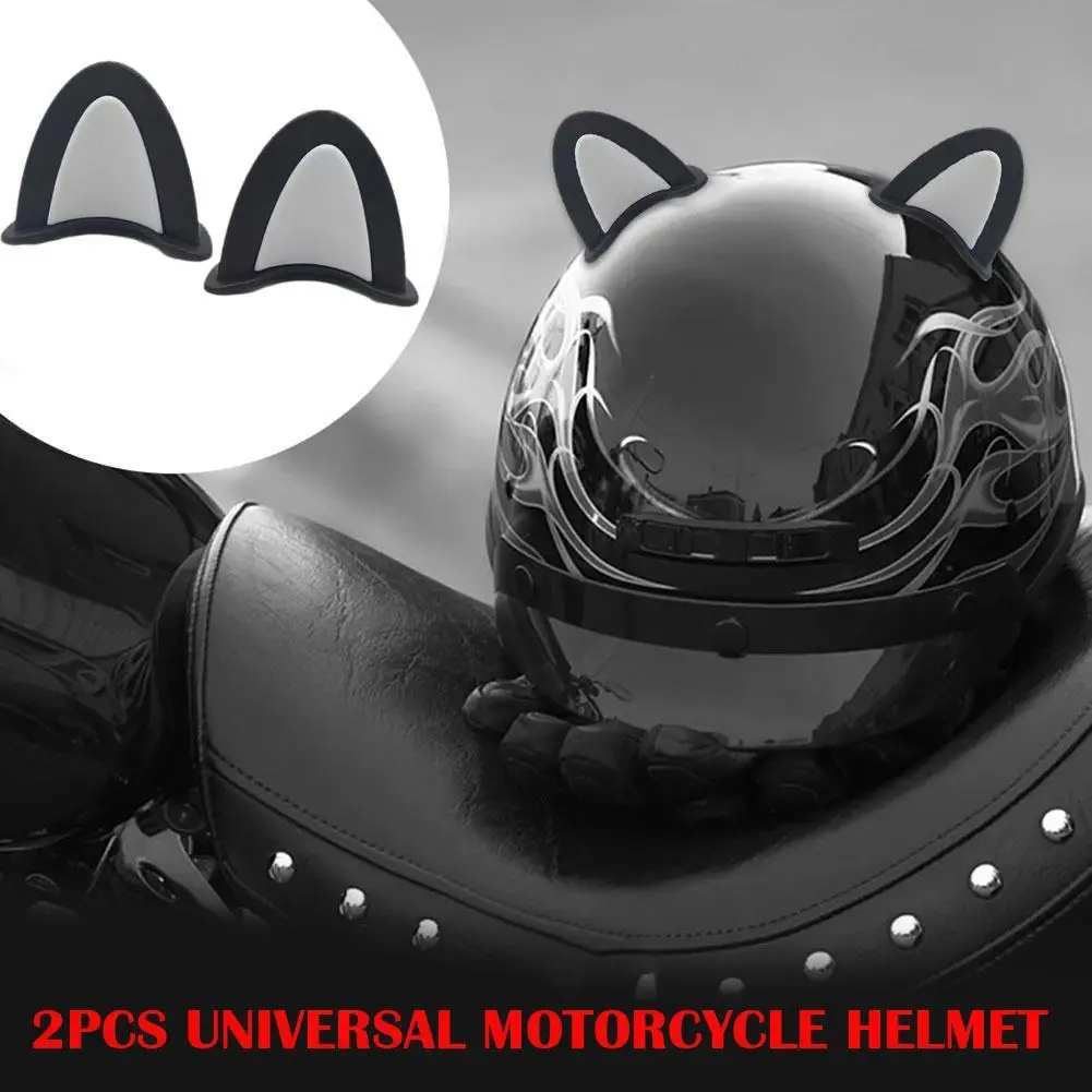 

2pcs Universal Motorcycle Helmet Cat Ears Decor Outdoor Sport Devil's Horns Corner Motorcycle DIY Helmet Decoration Accessories