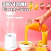 380ml/420ml Fruit Juicer Cup USB Rechargeable Portable Mini Electric Mixers Bottle Lightweight Leakproof Travel Outdoor Supplies 1