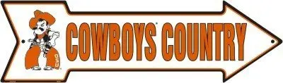 

Oklahoma State OSU Cowboys Country металлический знак со стрелками