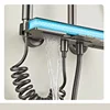 Ambient Lighting Piano Digital Bathroom Shower Set 12 Inch Rain Shower Head Brass Bathroom Faucet Hot Cold Digital Shower System 4