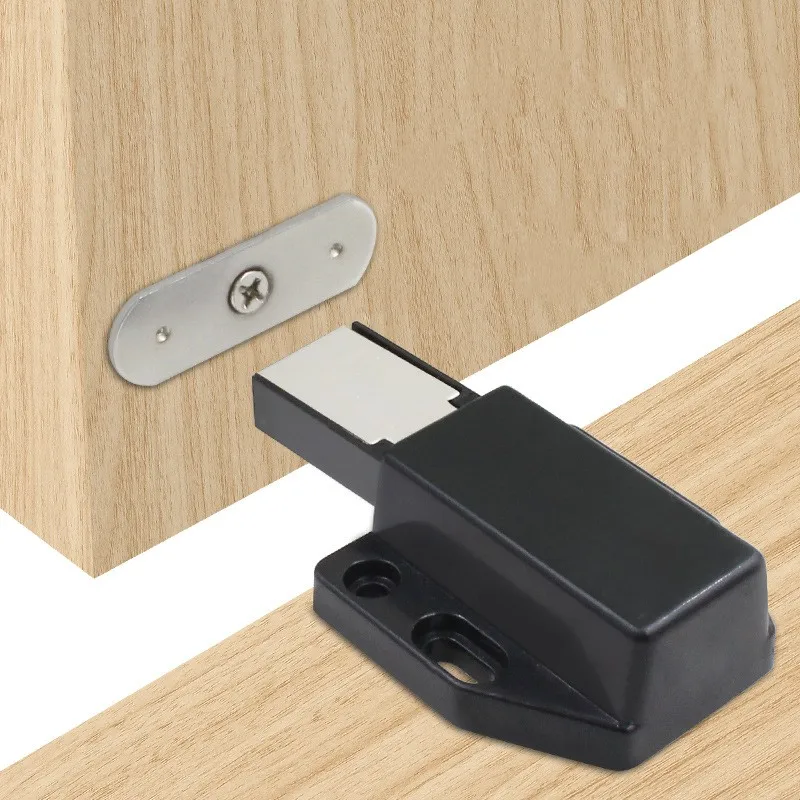 Invisible Cabinet Catches Hidden Magnetic Bouncer Door Catches Handle Free Plastic Adjustable Drawer Bouncer Hardware Accessory