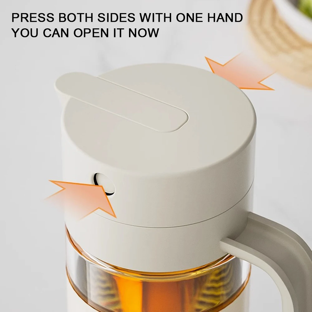 550ml Automatic Olive Oil Dispenser Bottle Easy One-Hand Pouring Oil Bottle For Baking