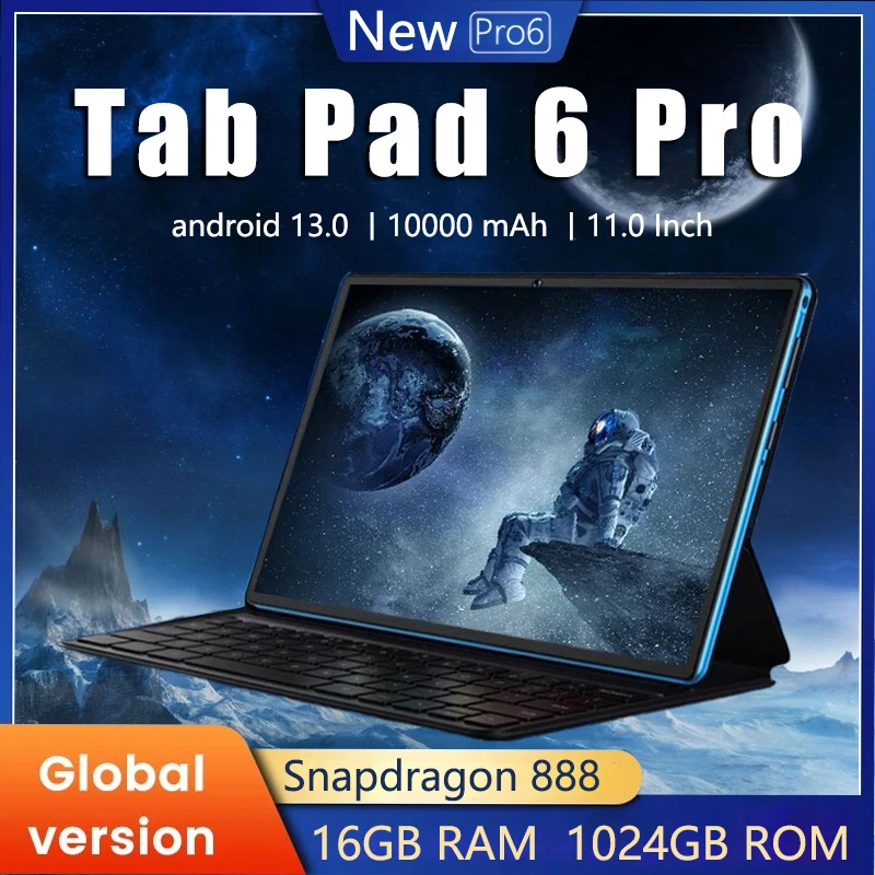 

2024 Pad 6 Pro Original Global Version 16GB+1TB Snapdragon 888 Android 13 11 inch Mi Tablets PC 5G Dual SIM Card WIFI HD 4K Tab