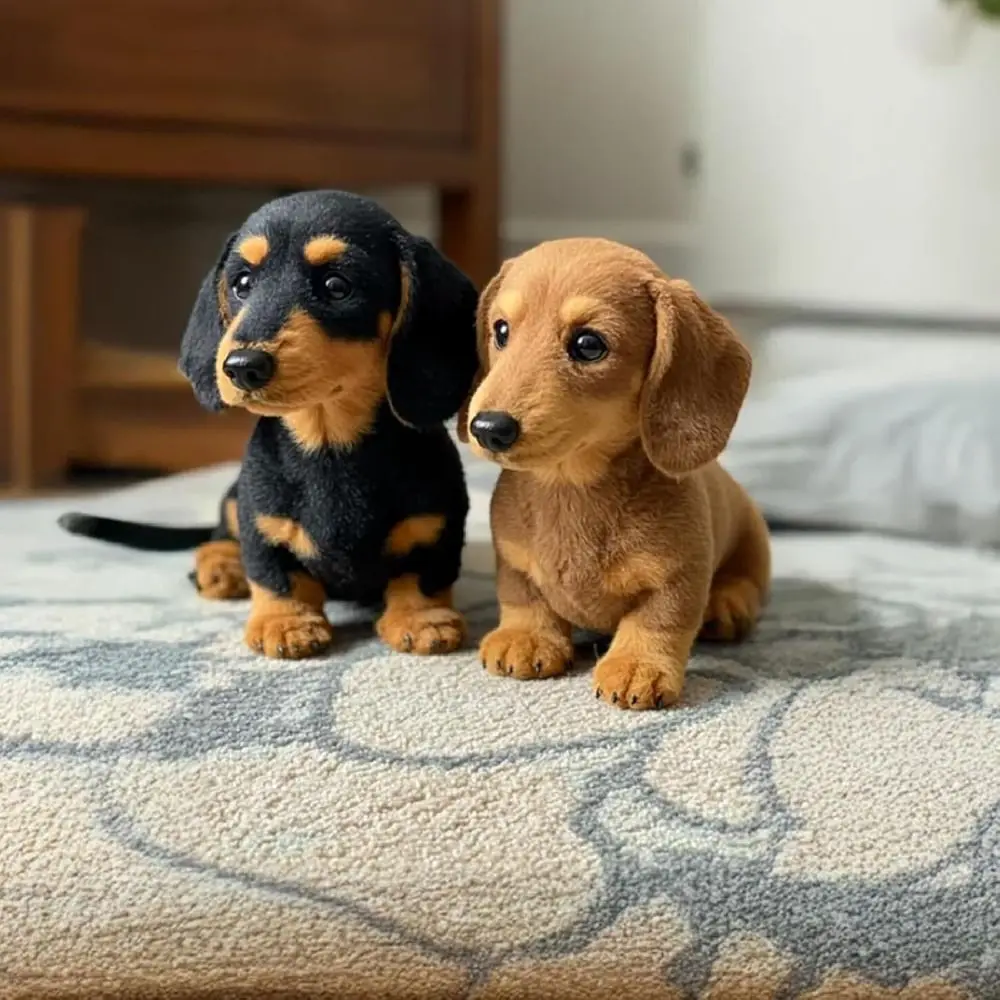 Soft Dog Plush Toy Cute Simulation Mimic Plush Mimics Natural Movement Realistic Stuffed Animals Plush for Emotional Support