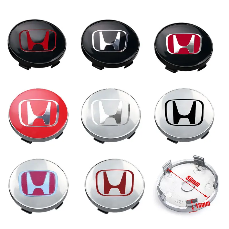 Car Wheel Center Cover Hub Caps Badge Auto Accessorie 4pcs For Honda Mugen INSPIRE VTEC DOHC Modulo Vezel CITY CIVIC RR wheel hub covers wheel hub caps