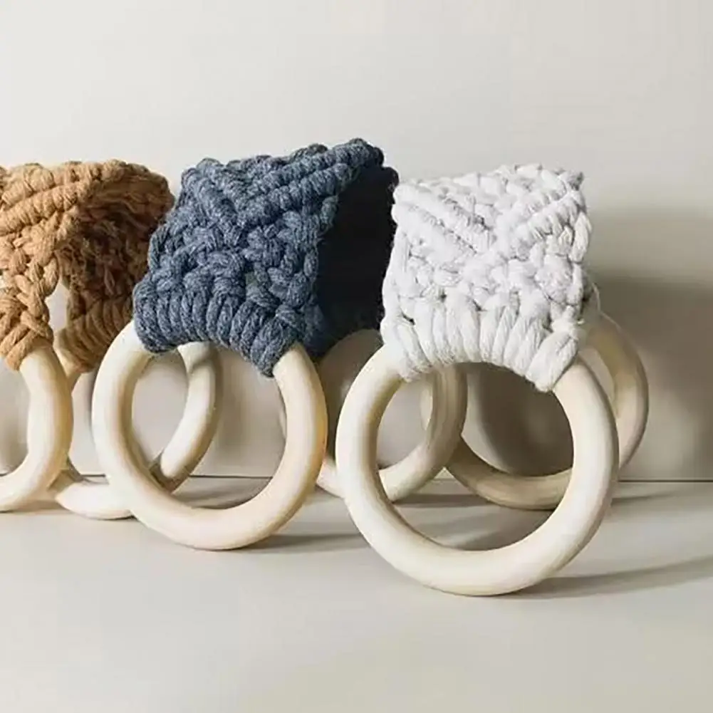 Crochet Towel Ring Towel Clip Dish Ring Easy-to-hang Kitchen Holder for Crochet Hanging Towels Versatile Decorative