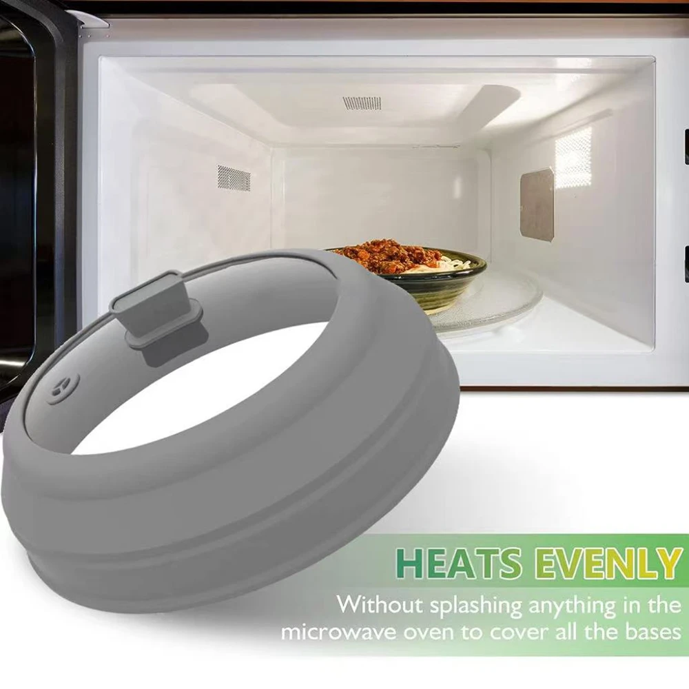 Foldable Silicone Microwave Splatter Guard and Food Cover (10.5-inch)