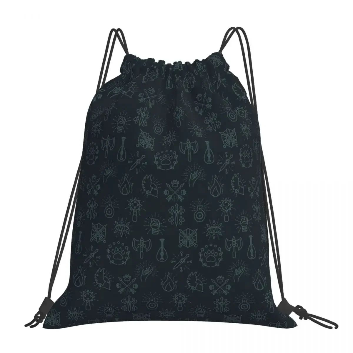 

Class Collection - Dark Backpacks Casual Portable Drawstring Bag Drawstring Bundle Pocket Storage Bag BookBag For Travel Student