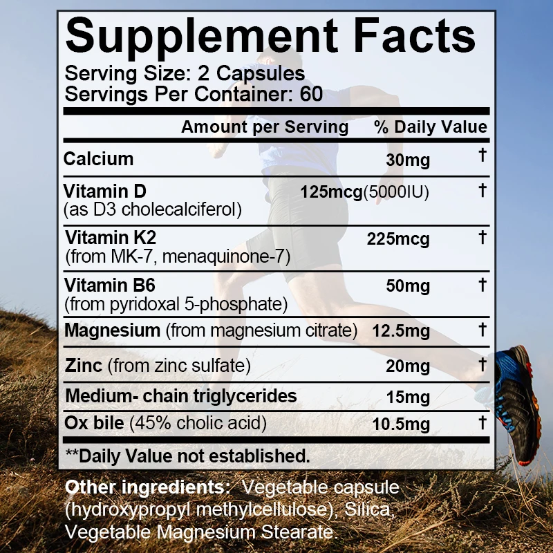 VITAMIN D3&K2 – Nerve, Muscle, Heart, Bone and Dental Health, Immune System Health, Promotes Calcium Absorption