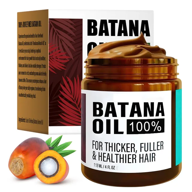 Huile de Batana biologique pour la croissance des cheveux, 100% huile de Batana Pure et naturelle pour traiter la perte de cheveux, Anti-rupture, 118ml/4FL.OZ 1