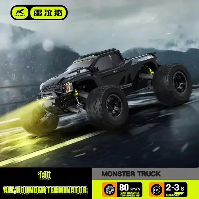 RLAARLO RC Cars RZ001 Monster Truck Omnipotent Terminator 4WD 1:10 Brushless Electric Off Road RC Model Toy Car Christmas Gift 2