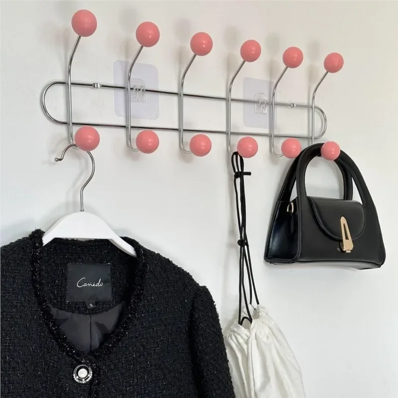 Entrance Hall Wall and Bedroom Clothing Storage Rack Hooks Portable Backpack Cap Scarf Clothes Organizer