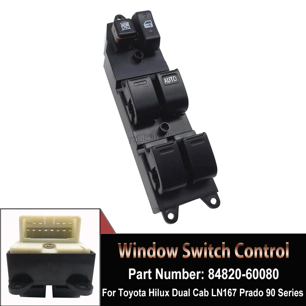 

Высококачественный автомобильный переключатель RHD Power Master, новый переключатель главного окна для Toyota Landcruiser Prado 95 Camry Echo 8482060080,84820-60080