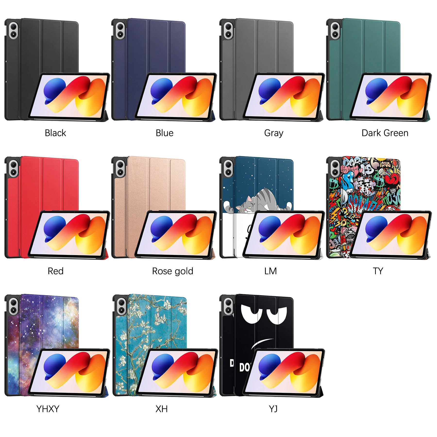 Premium PU Leather Tri-Folding Kids Stand Magnetic Tablet Cover