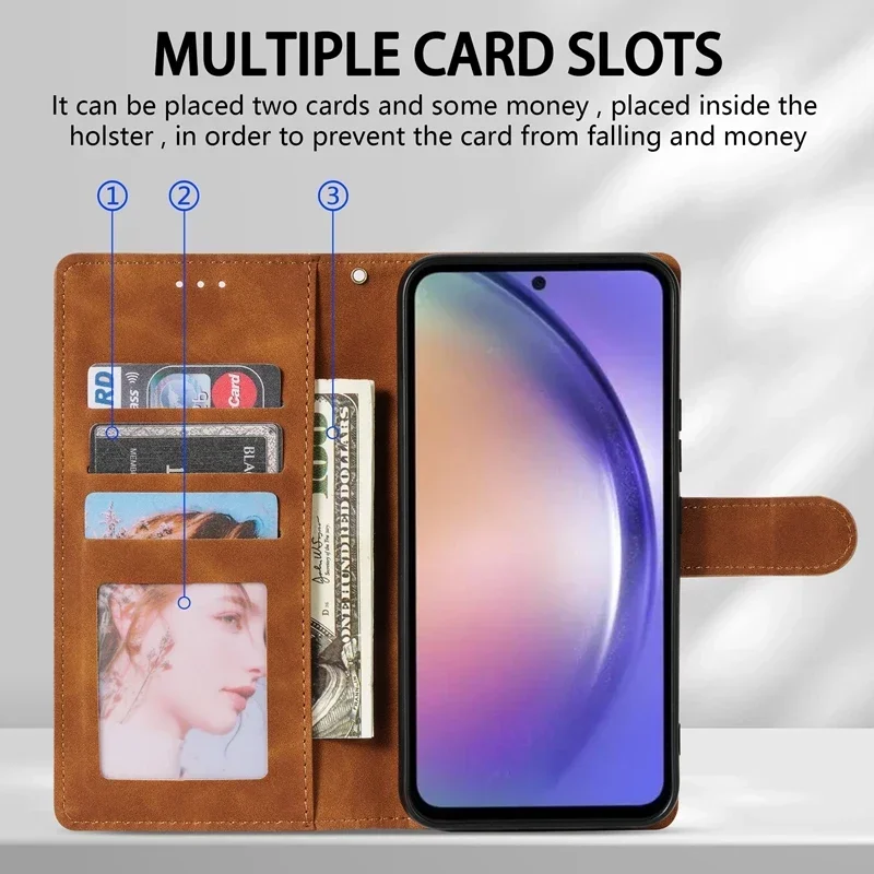 Premium Magnetic Flip Leather Wallet Case - Elegant Protection and Functionality