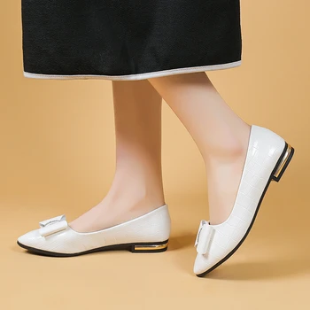 أحذية عمل عصرية جديدة أنيقة وخفيفة الوزن للربيع/الخريف بمقدمة مدببة ومثيرة ومريحة وغير قابلة للانزلاق أحذية مشي نسائية 4